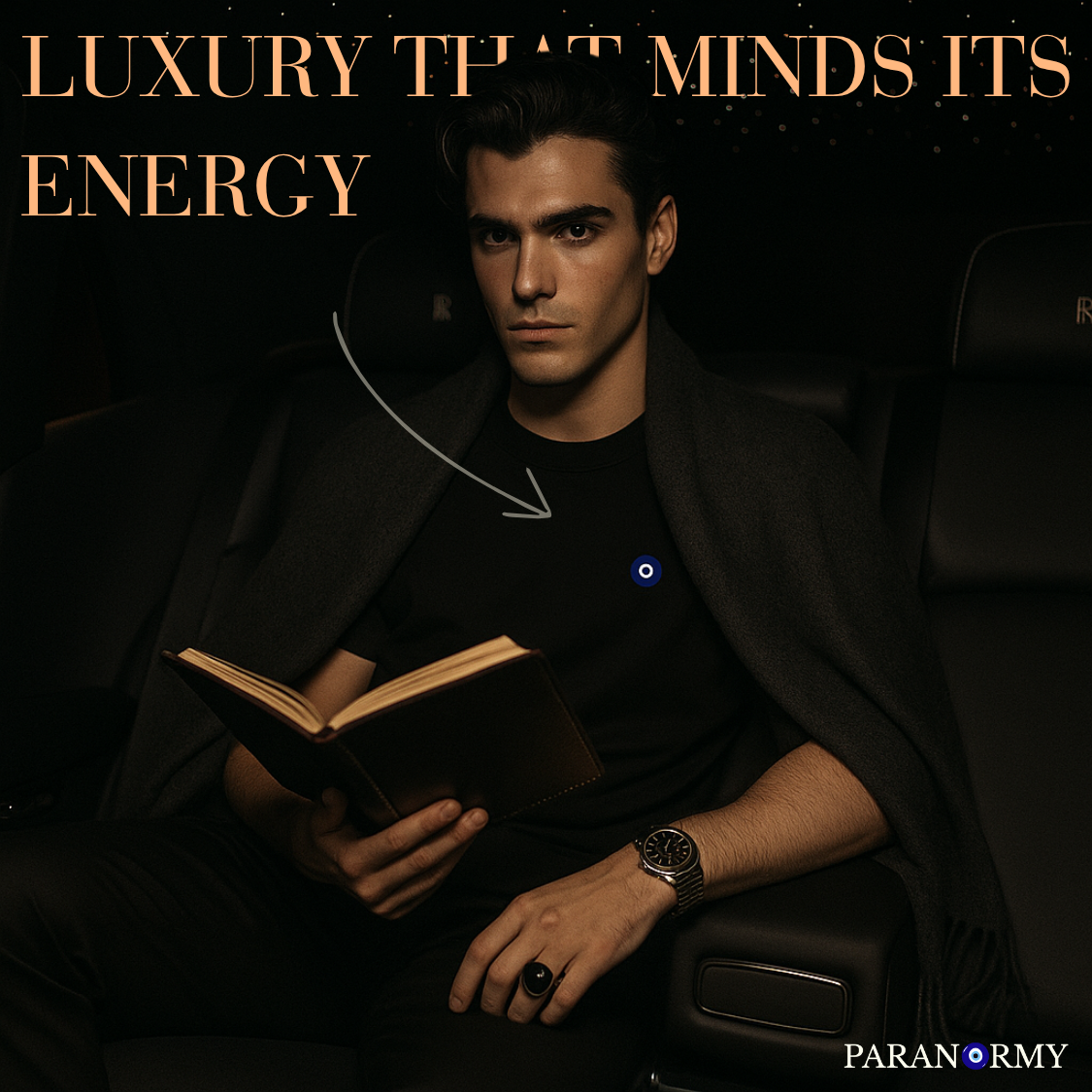 Paranormy™ Signature Evil Eye T-Shirt – Black Edition