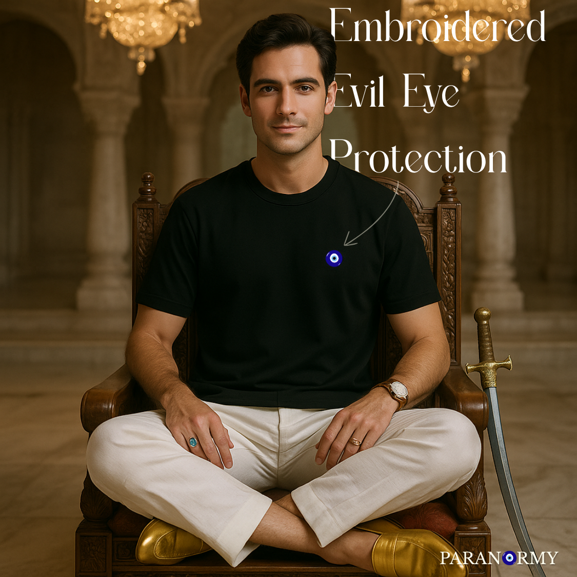 Paranormy™ Signature Evil Eye T-Shirt – Black Edition
